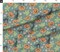 Mcm Jack O Lantern Black Cat Muted Teal 70S Autumn Groovy Retro Pumpkin Faux Linen Texture Starburst Mid Century Modern Flowers Daisy Funky Custom Printed Fabric by Spoonflower Various Fabrics by the Yard or Fat Quarter